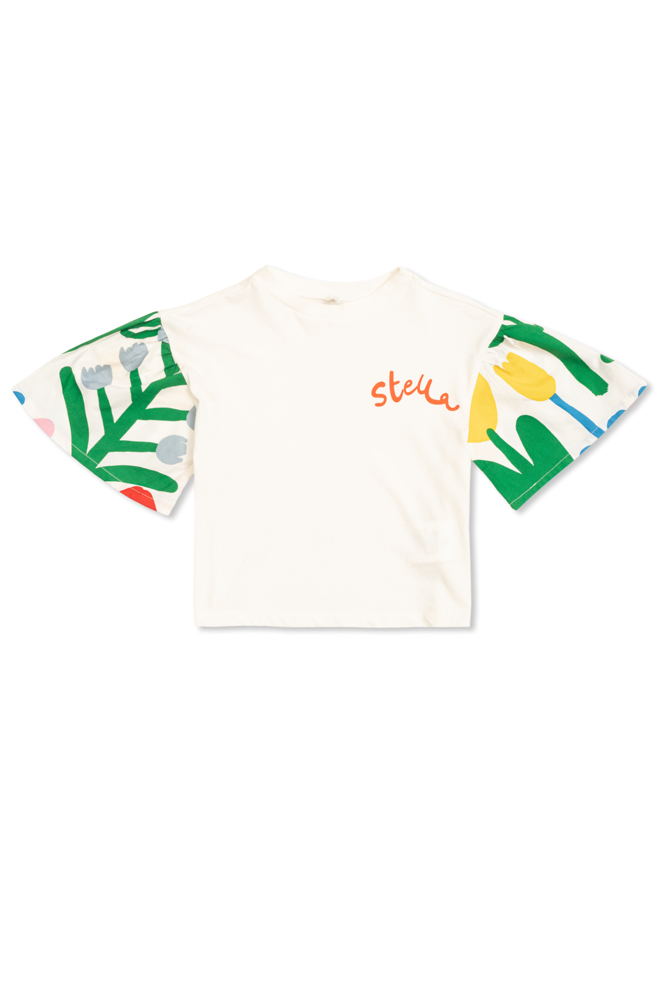 Stella McCartney Kids T-shirt Z Kolorowym Nadrukiem, Unisex, Biały