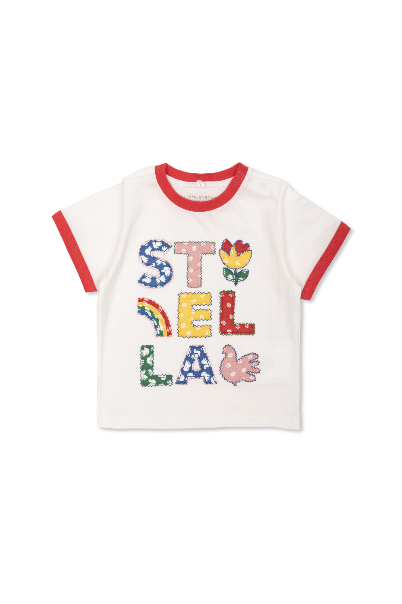 Stella McCartney Kids T-shirt Z Kolorowym Logo, Unisex, Biały