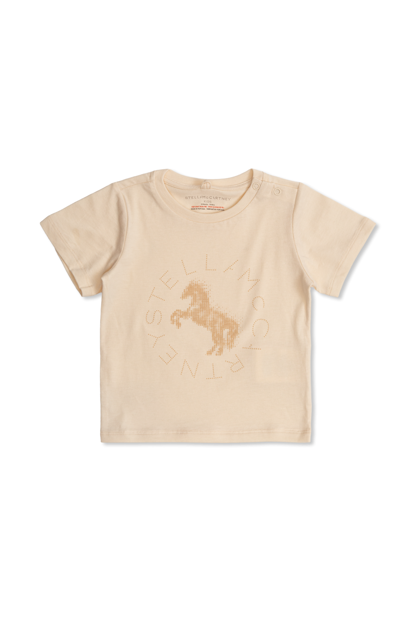 Stella McCartney Kids T-shirt Z Nadrukowanym Logo, Unisex, Beżowy