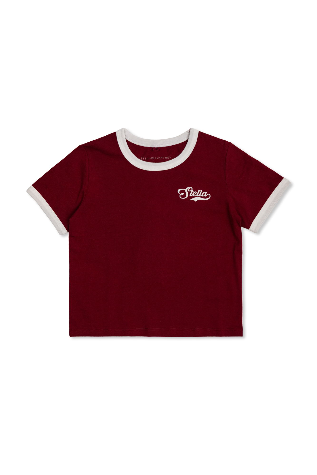 Stella McCartney Kids T-shirt Z Wyszytym Logo, Unisex, Bordo