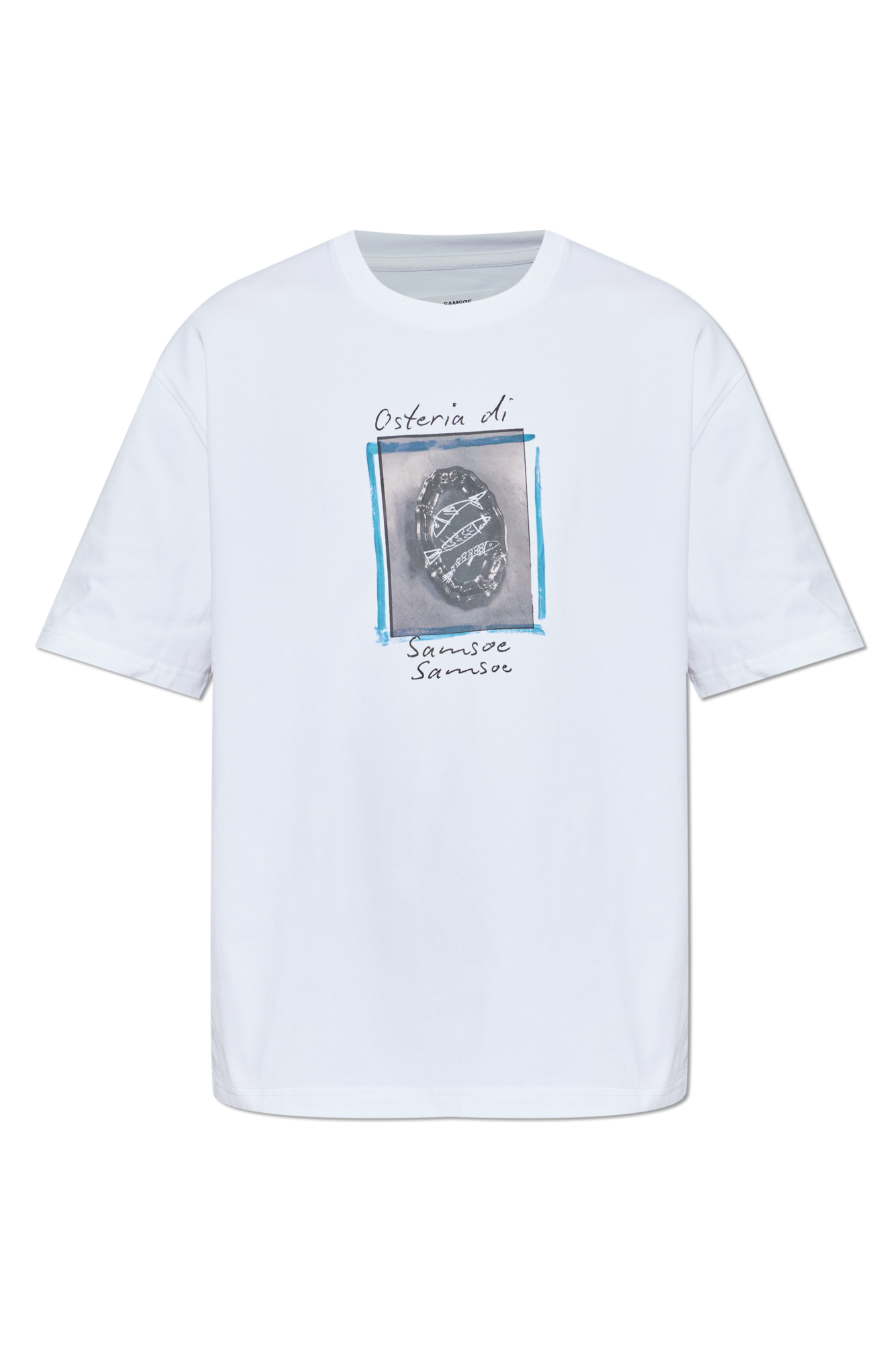 Samsøe Samsøe T-shirt `Sagergei`, Mężczyźni, Biały