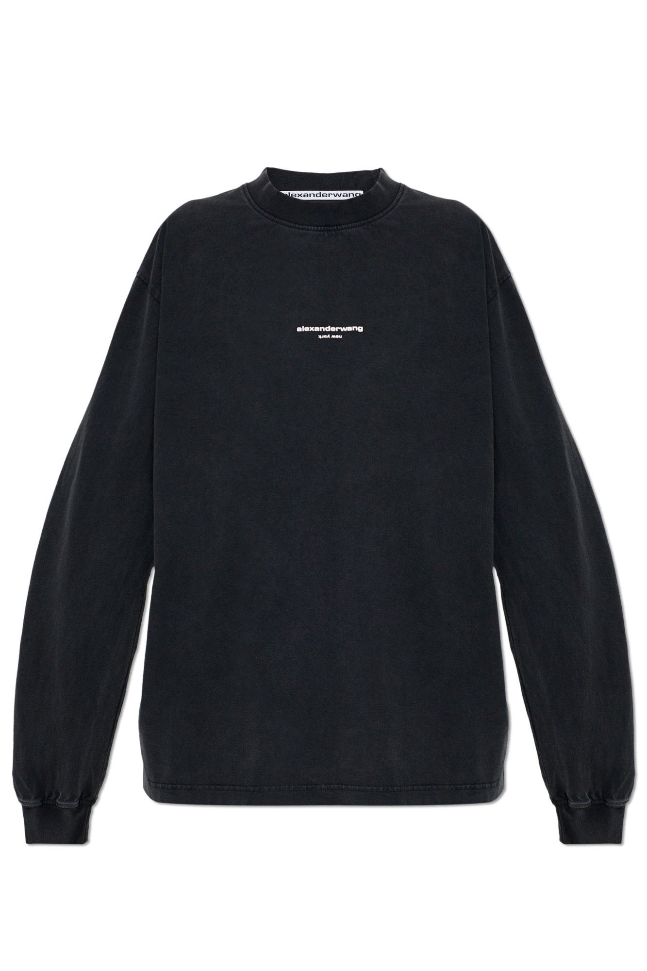 Alexander Wang T-shirt Z Logo, Kobiety, Czarny