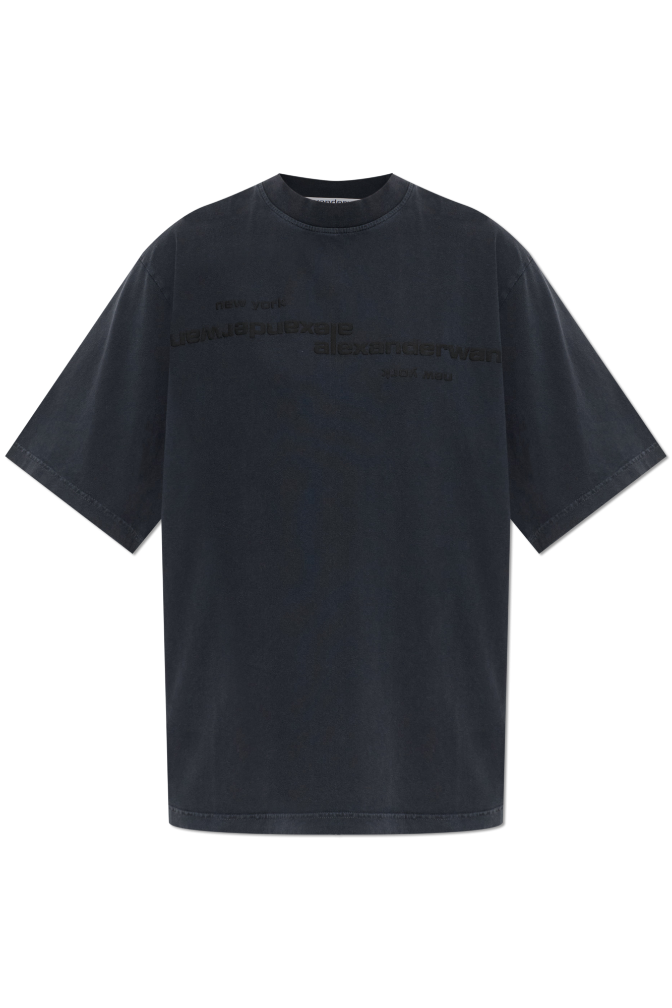 Alexander Wang T-shirt Z Nadrukowanym Logo, Kobiety, Czarny