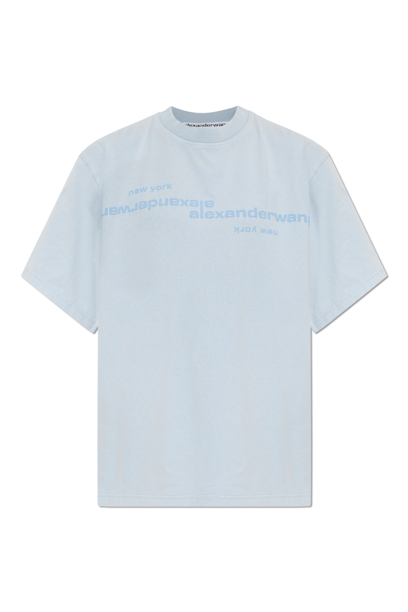 Alexander Wang T-shirt Z Nadrukowanym Logo, Kobiety, Niebieski
