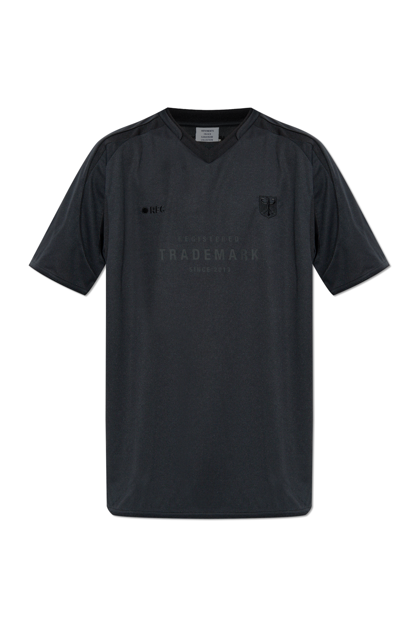 VETEMENTS T-shirt Z Nadrukiem, Unisex, Czarny