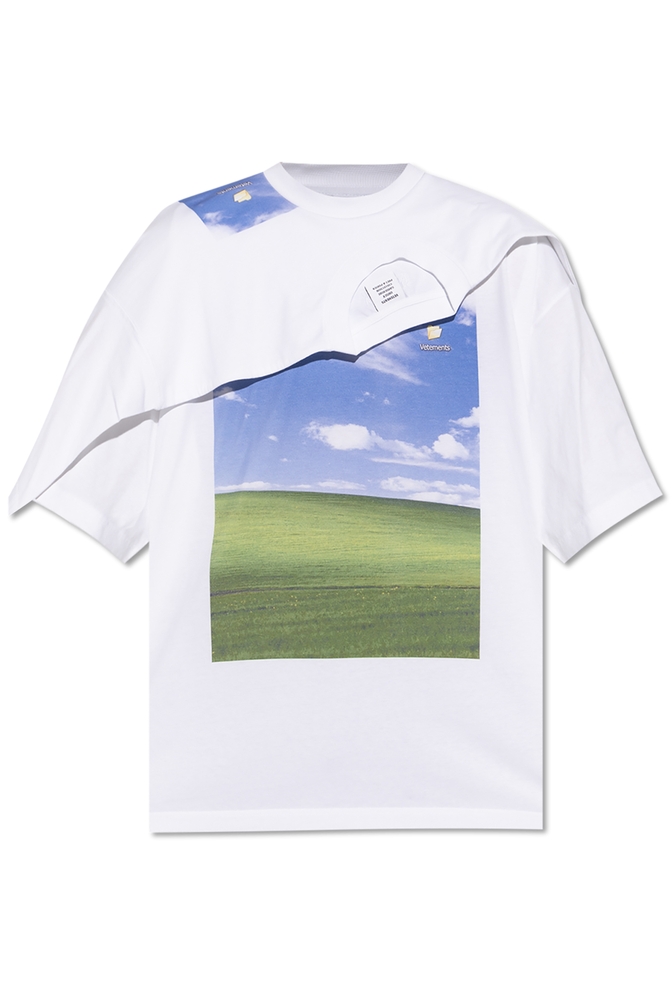 VETEMENTS T-shirt Z Nadrukiem, Unisex, Biały