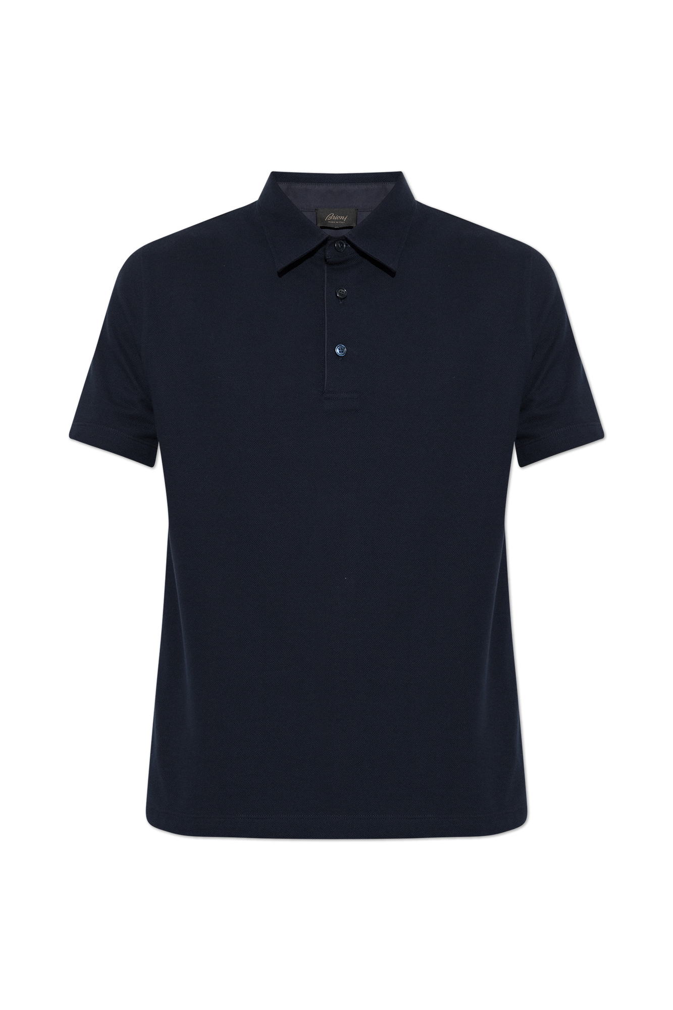 Brioni Bawełniane Polo, Mężczyźni, Granatowy
