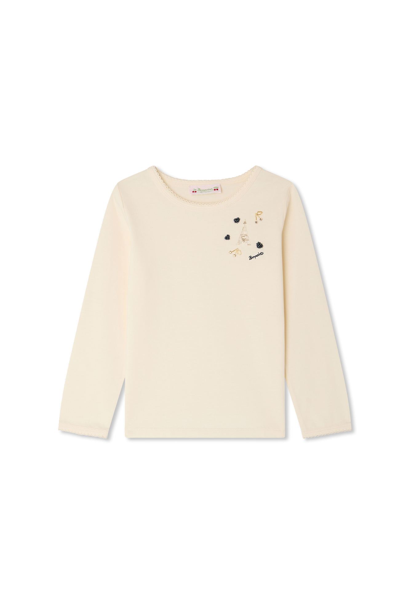 Bonpoint  T-shirt ‘Mellyn’, Unisex, Kremowy