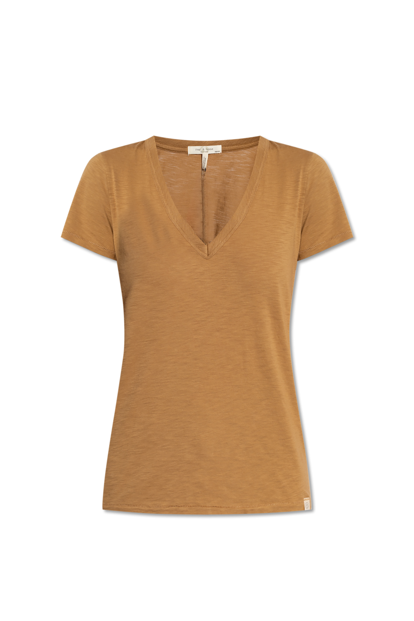 Rag & Bone T-shirt Z Bawełny Organicznej, Kobiety, Brązowy