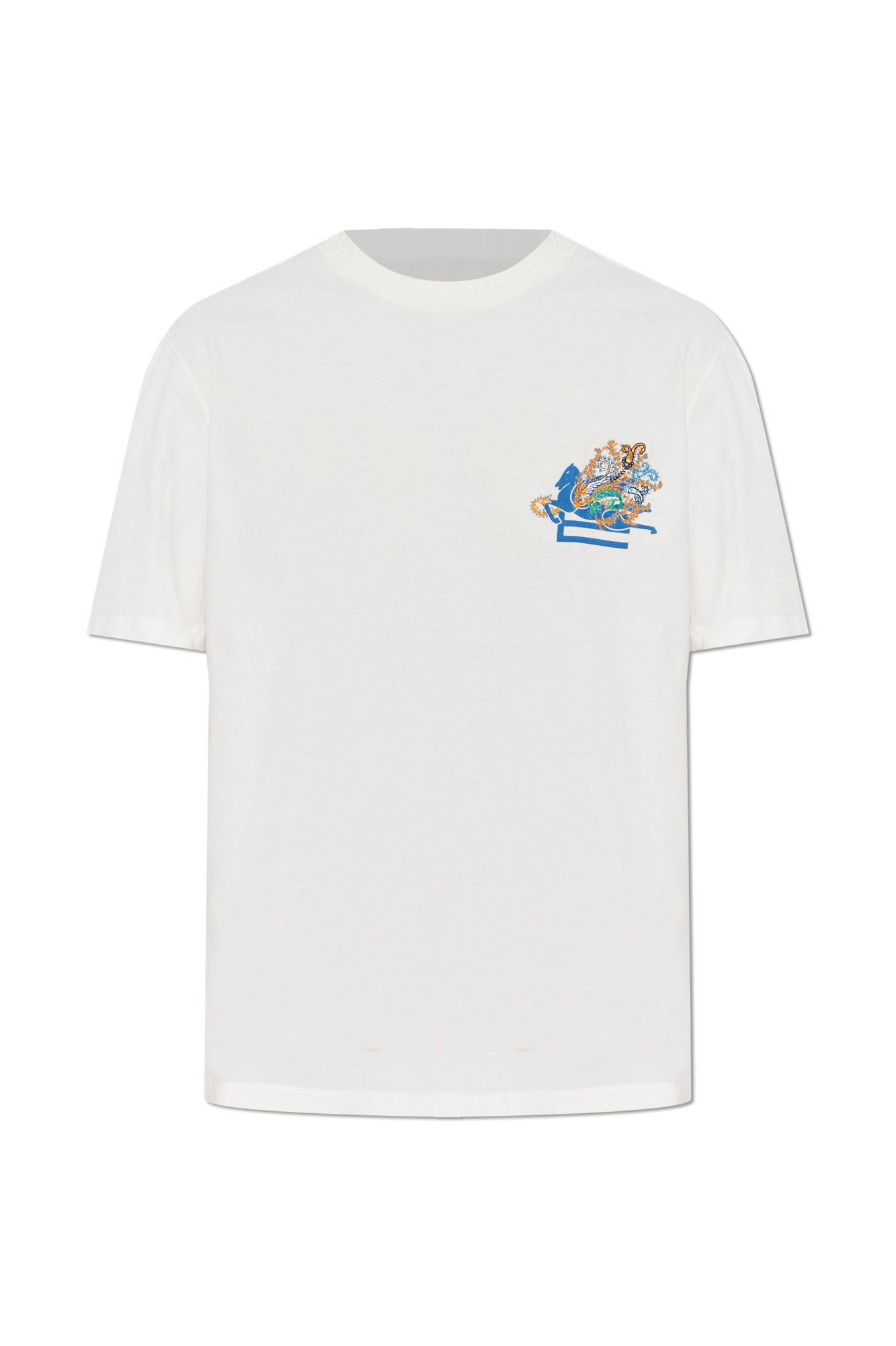 Etro T-shirt Z Naszywką, Kobiety, Biały