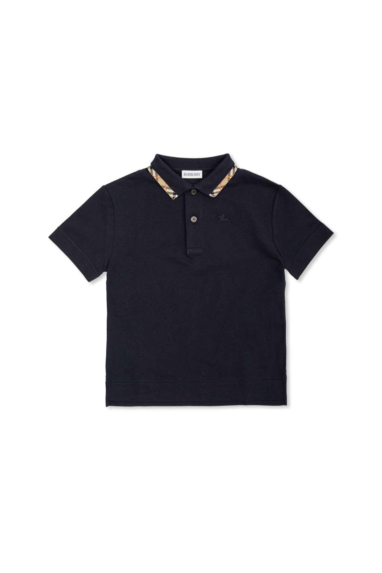 Burberry Kids Polo Z Logo, Unisex, Granatowy