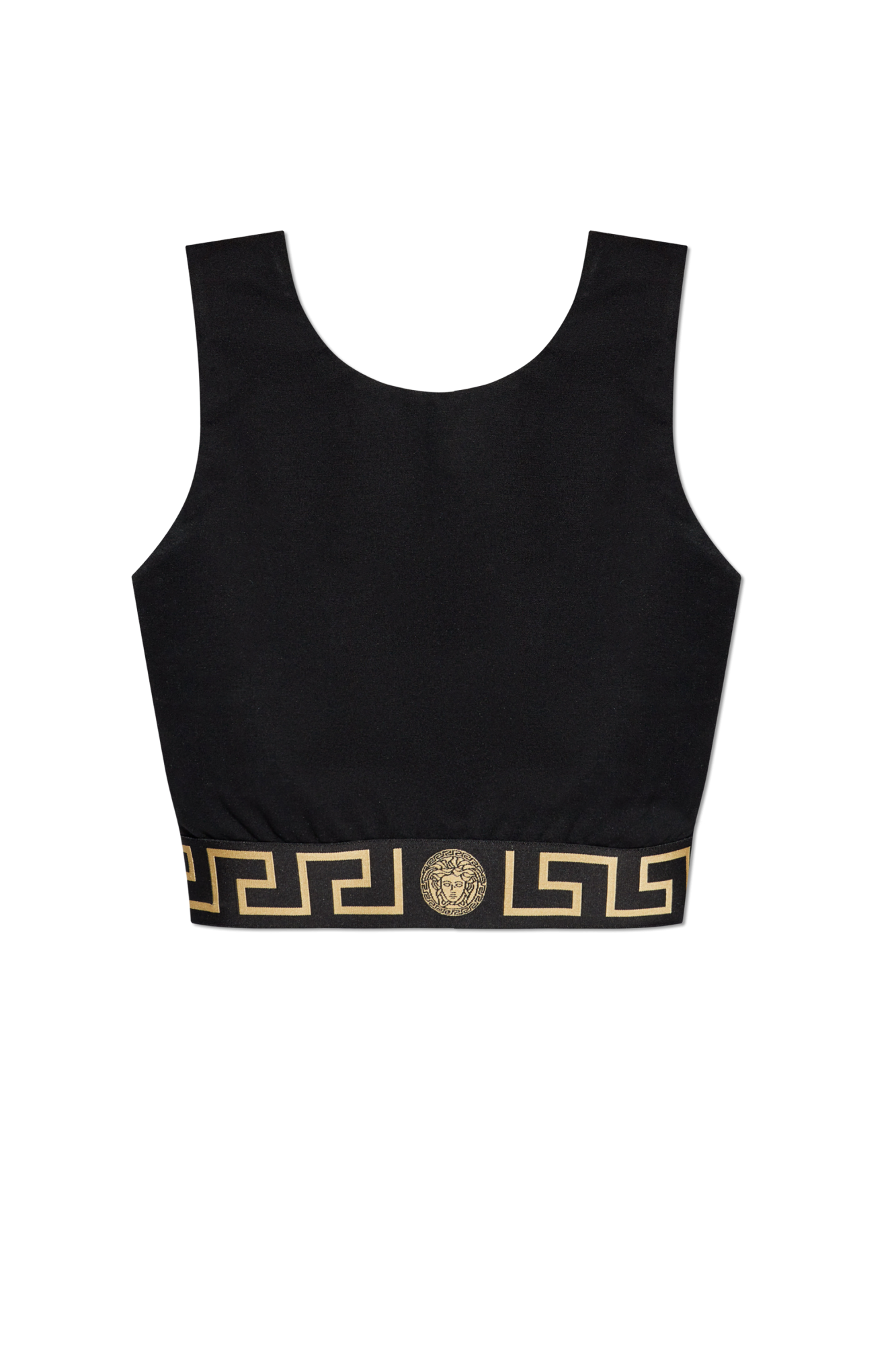 Versace Top Z Logo, Kobiety, Czarny