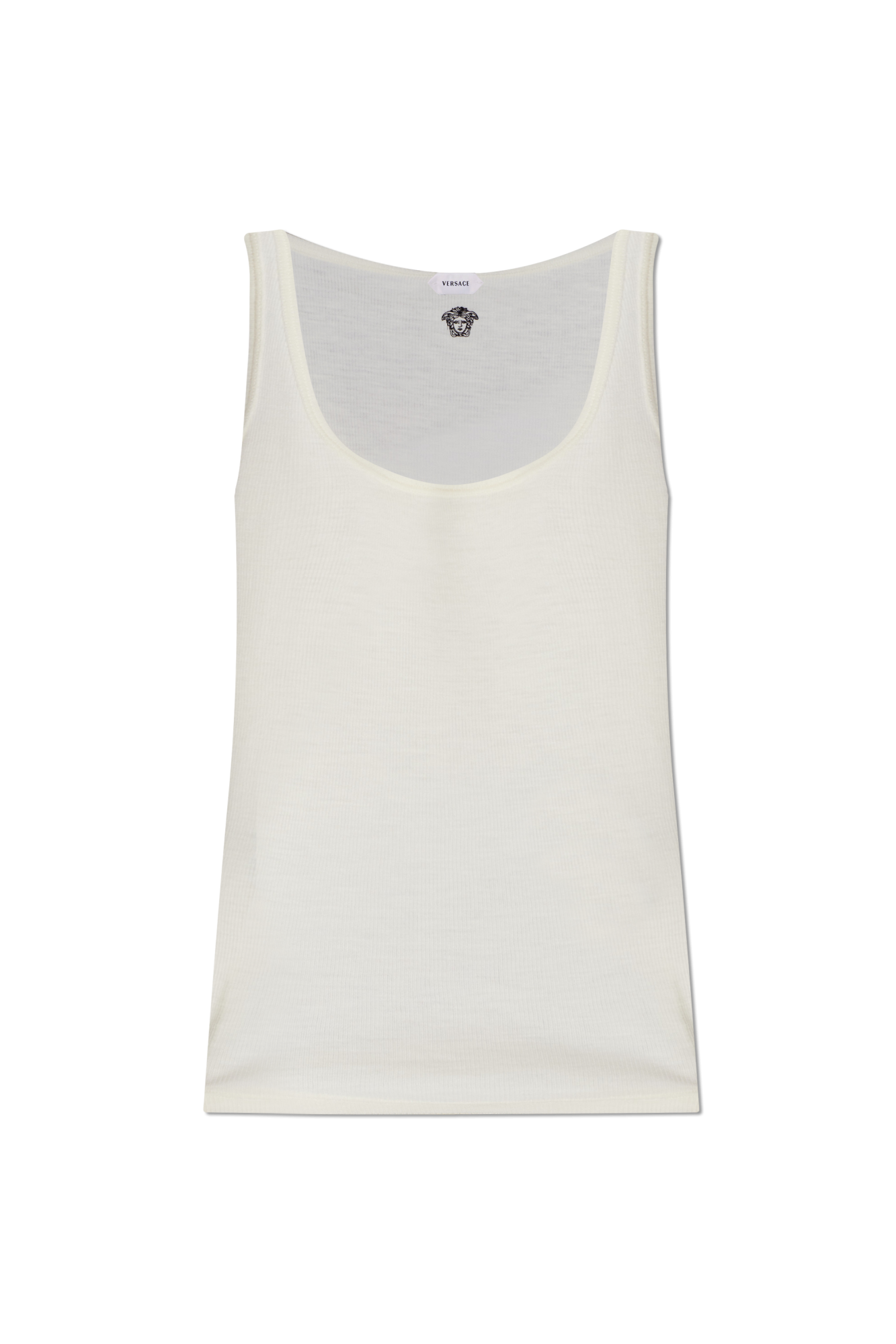 Versace Wełniany Top Bez Rękawów, Kobiety, Kremowy