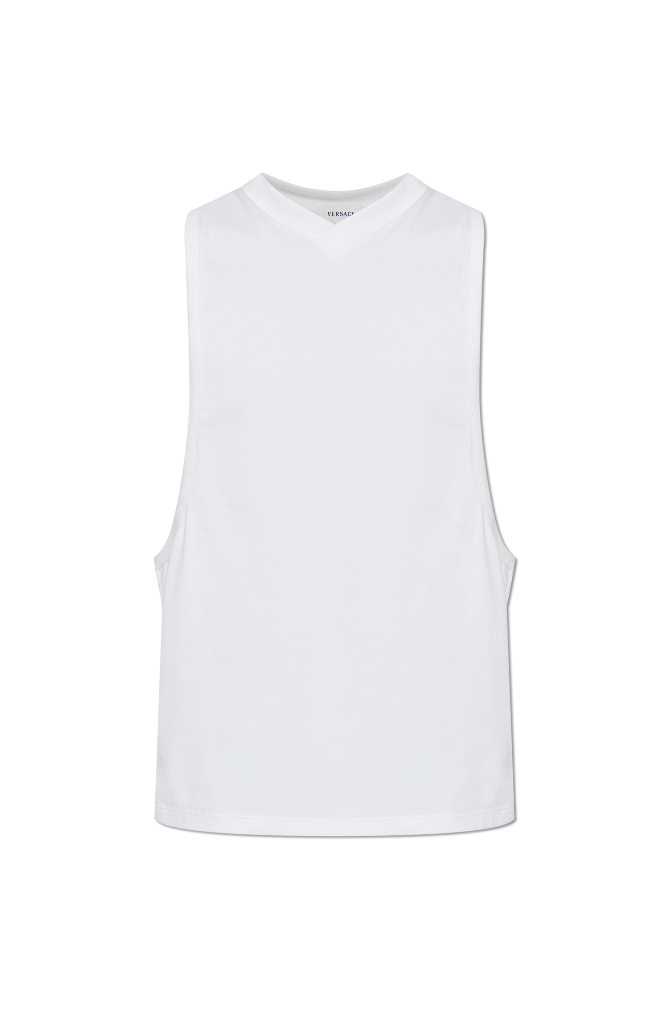 Versace T-shirt Bez Rękawów, Mężczyźni, Biały
