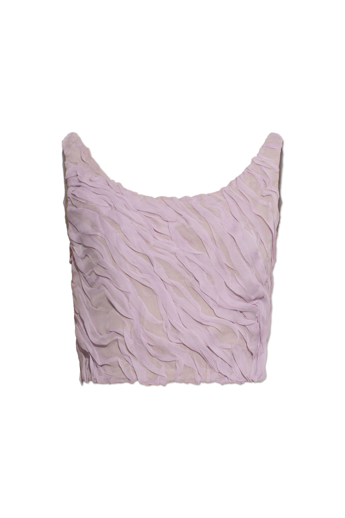 Versace Krótki Top Z Drapowaniem, Kobiety, Fioletowy
