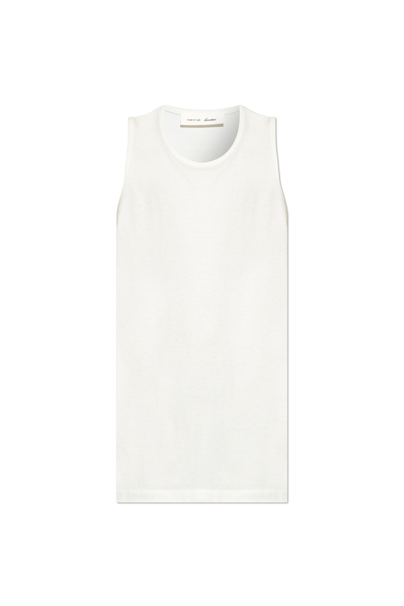 Fear Of God Essentials T-shirt Bez Rękawów, Mężczyźni, Kremowy