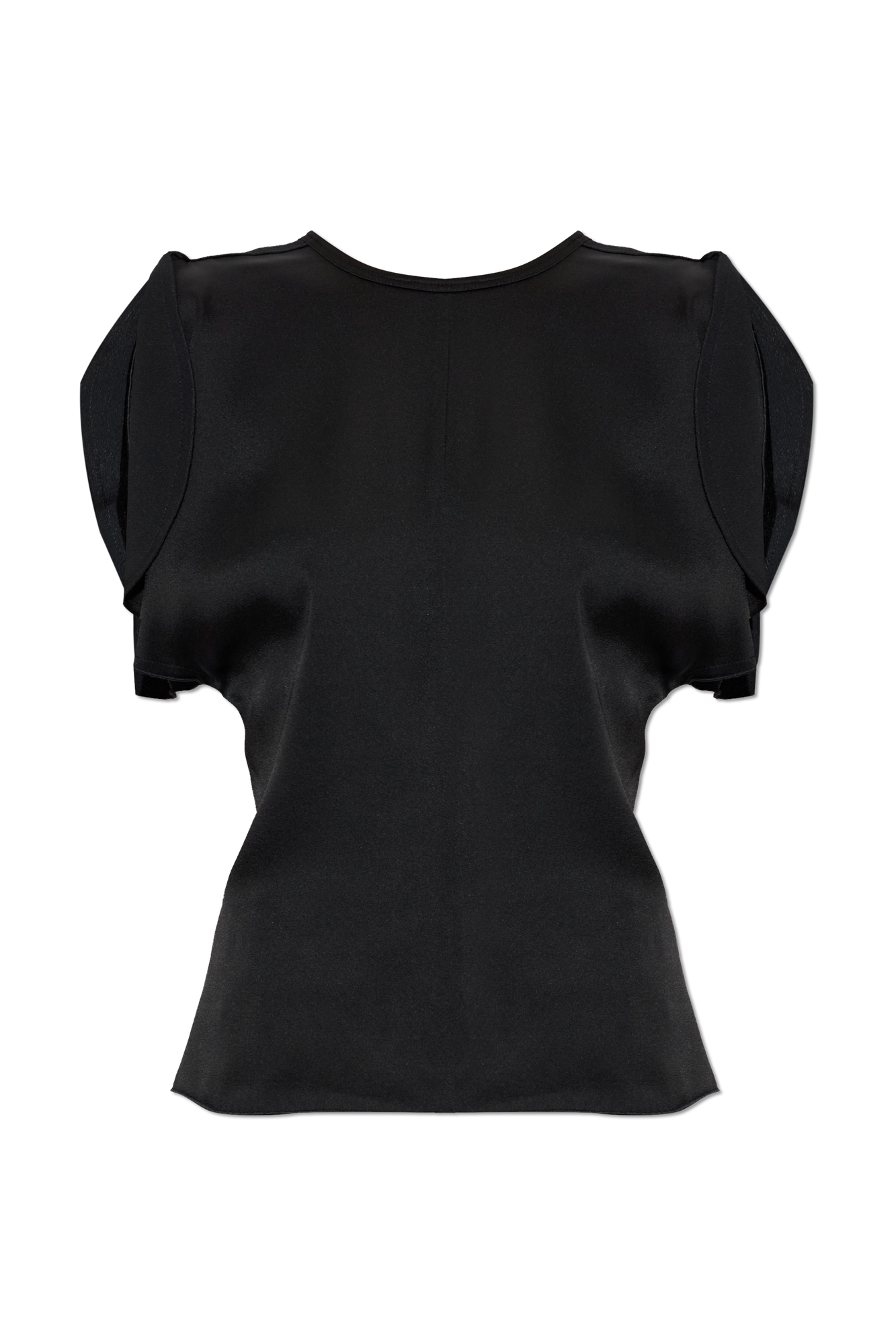 Victoria Beckham Satynowy Top Bez Rękawów, Kobiety, Czarny