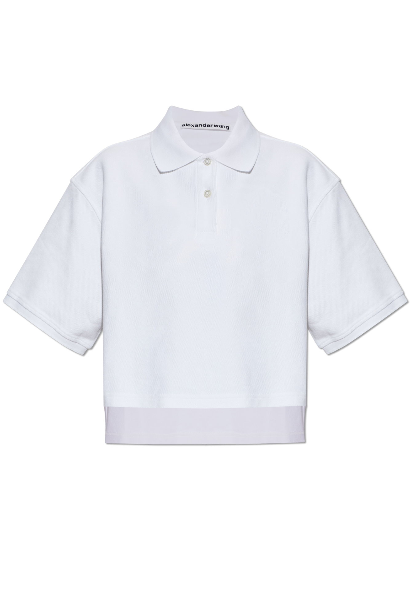 Alexander Wang Krótkie Polo Z Logo, Kobiety, Biały