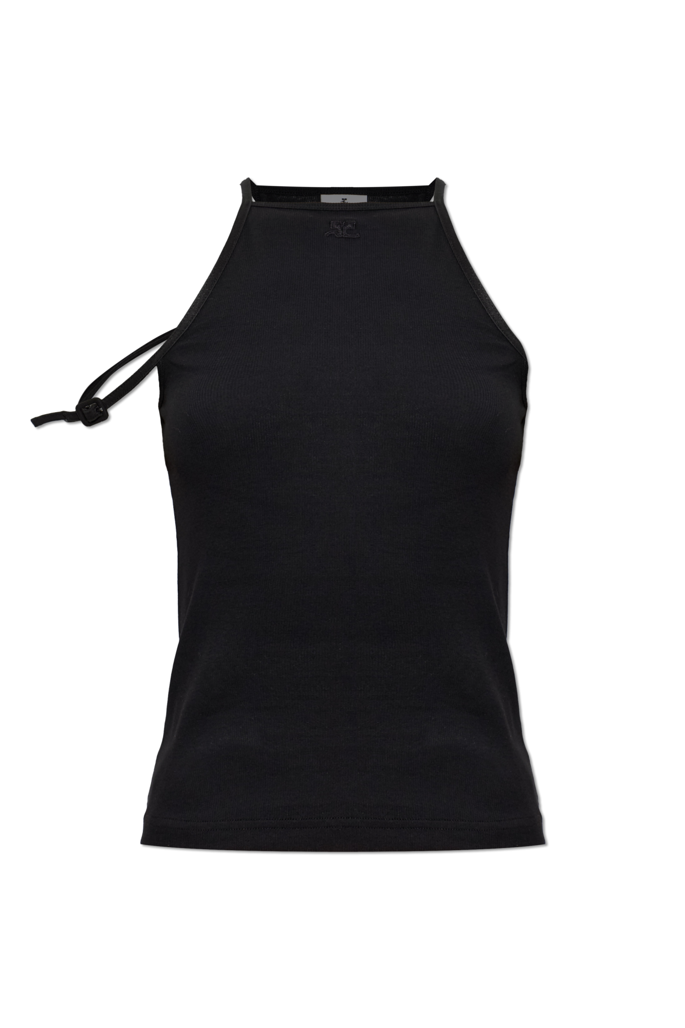Courrèges Top Bez Rękawów, Kobiety, Czarny