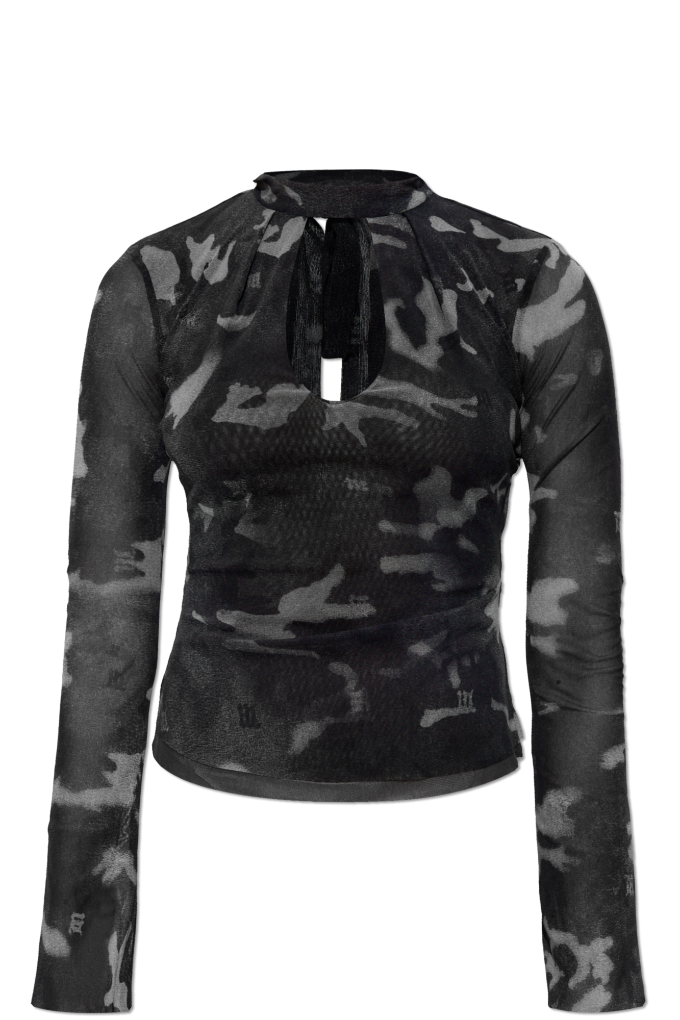 MISBHV Transparentny Top, Kobiety, Czarny