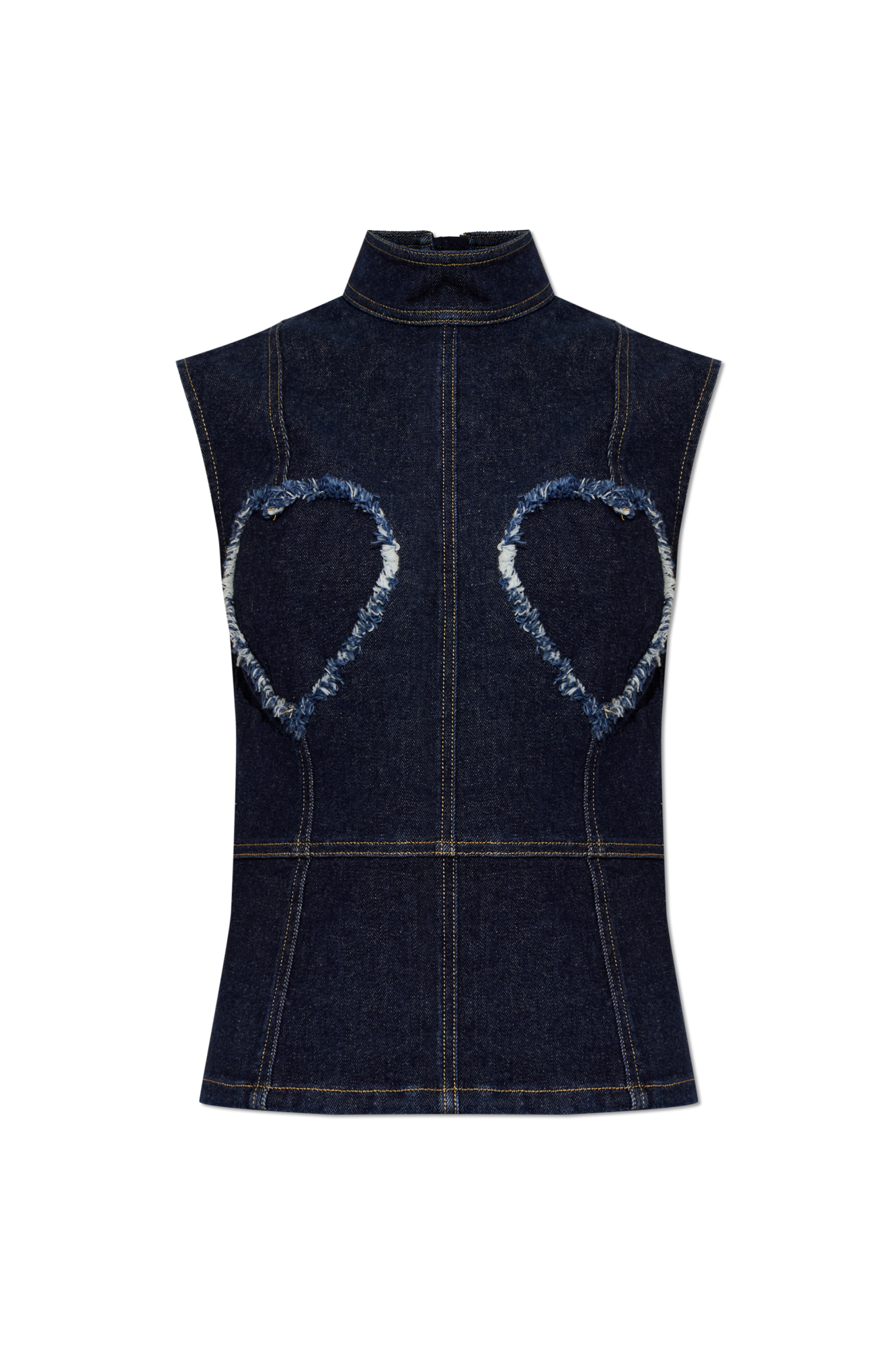 Moschino Jeansowy Top Bez Rękawów, Kobiety, Granatowy