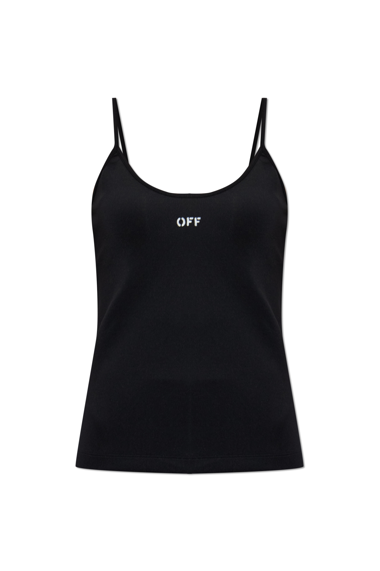 Off-White Top Na Ramiączkach, Kobiety, Czarny
