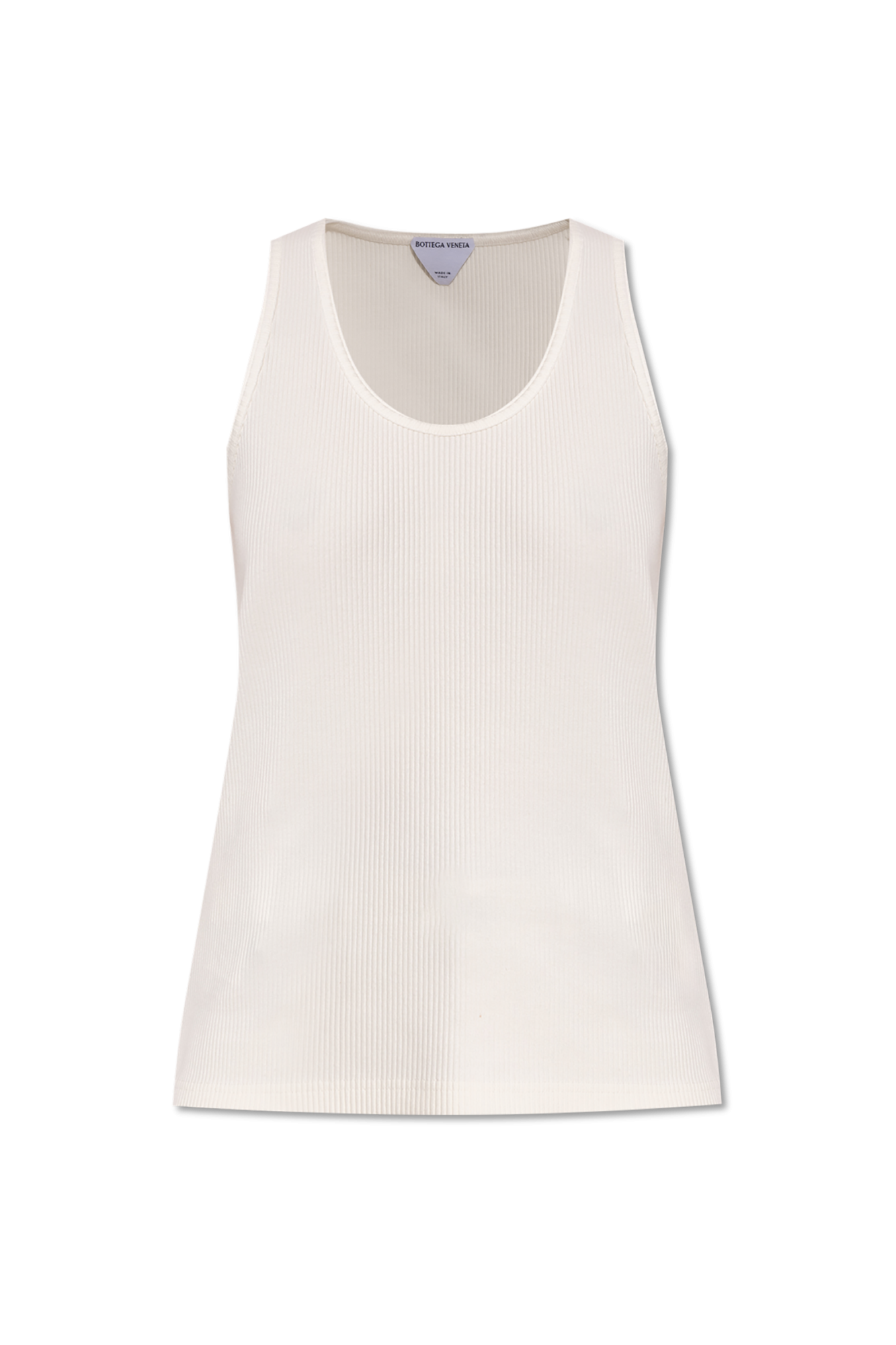 Bottega Veneta Prążkowany Top, Kobiety, Biały