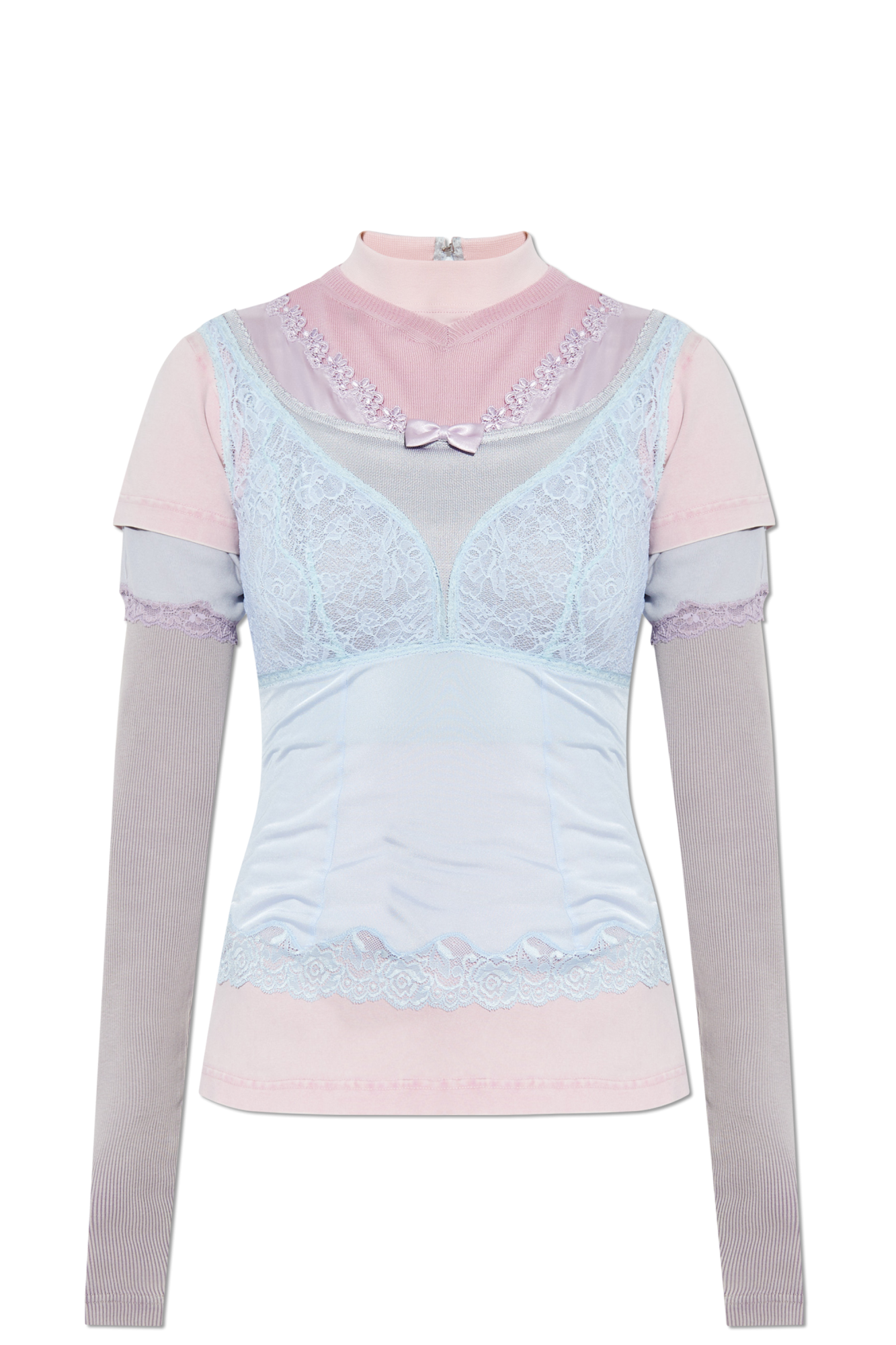 Balenciaga Top Ze Stójką, Kobiety, Multikolor