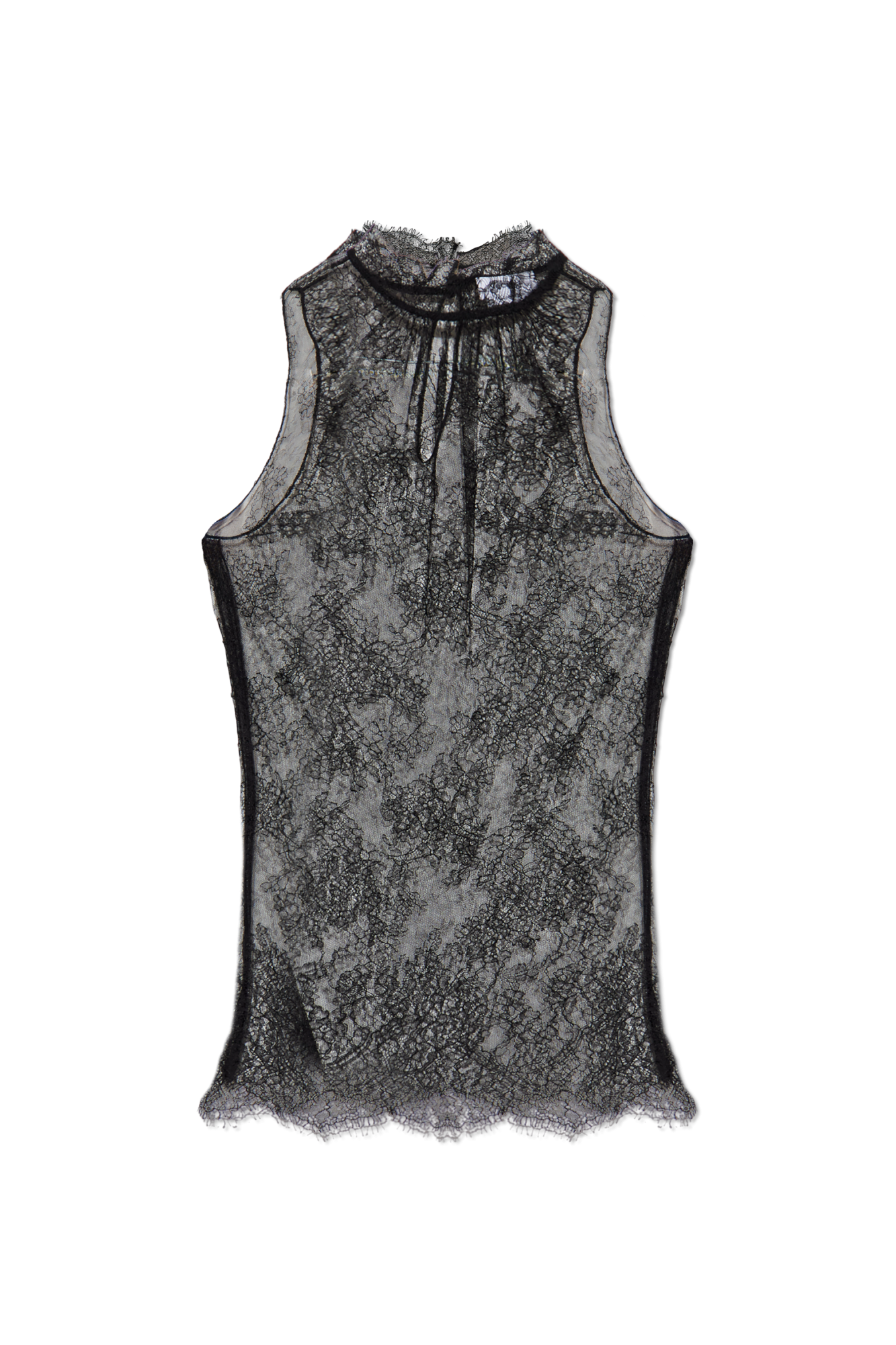 Alexander McQueen Koronkowy Top, Kobiety, Czarny