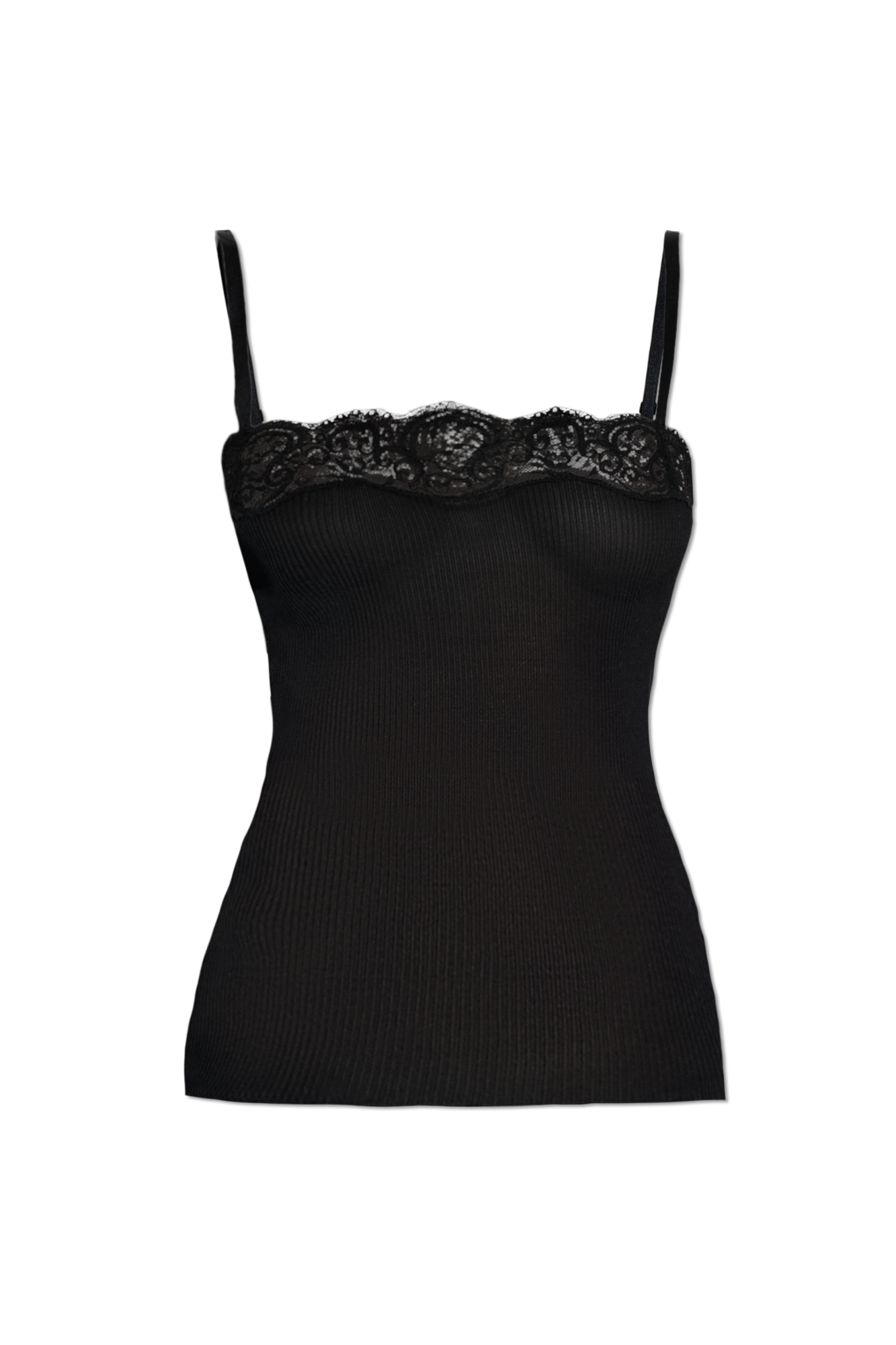Saint Laurent Jedwabny Top Bez Rękawów, Kobiety, Czarny