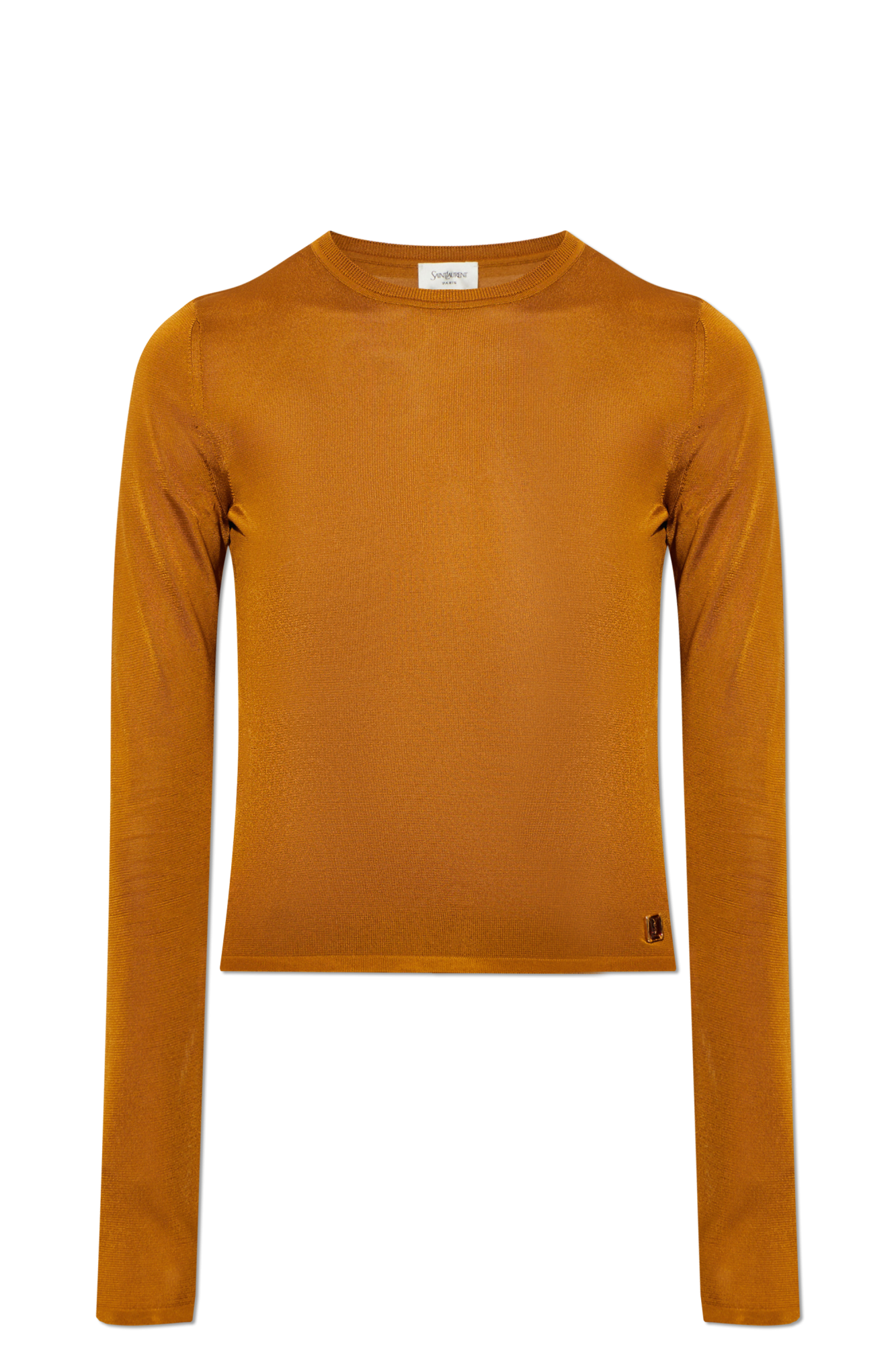 Saint Laurent Top Z Aplikacją, Kobiety, Brązowy