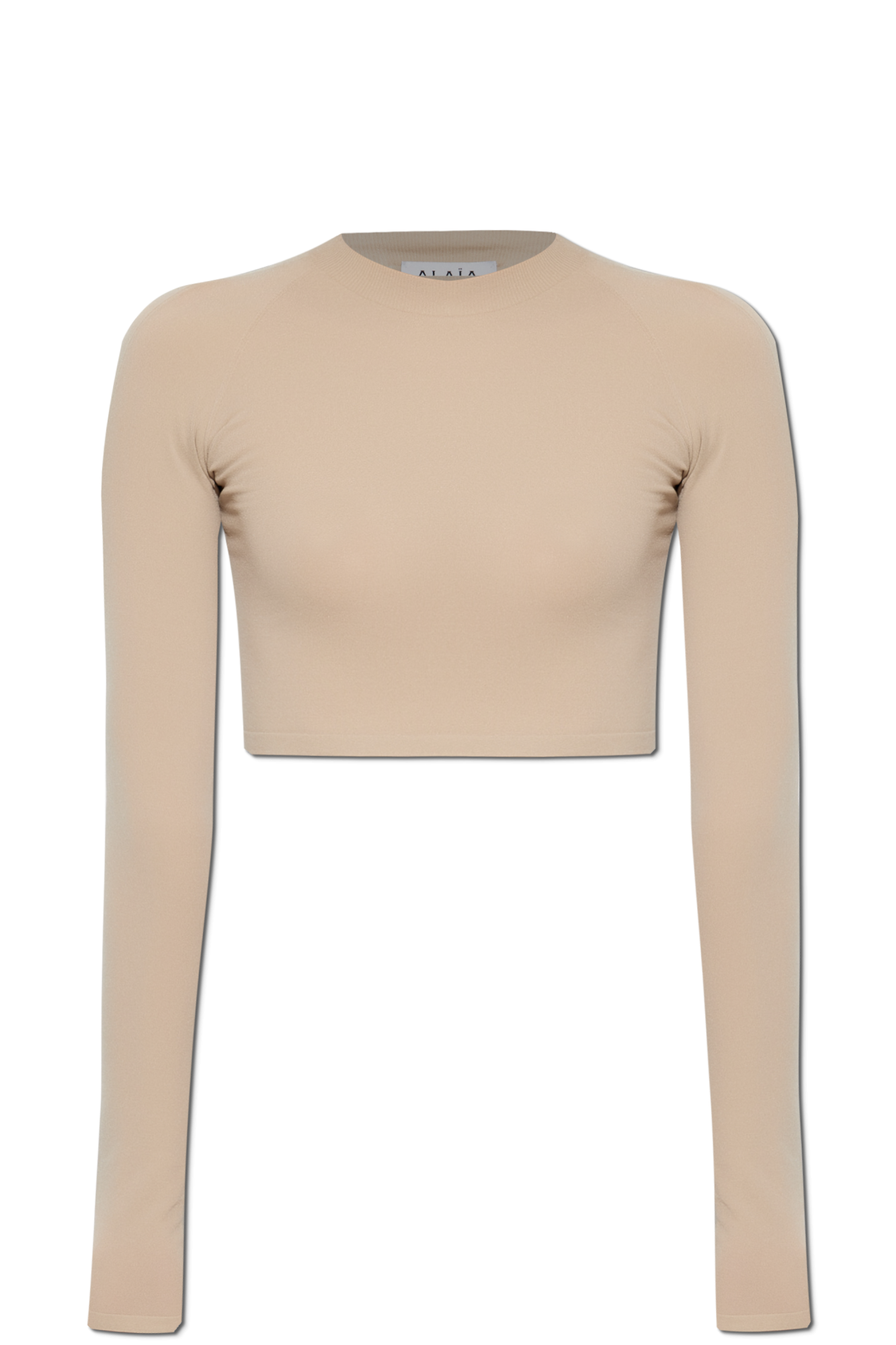 Alaïa Krótki Top, Kobiety, Beżowy
