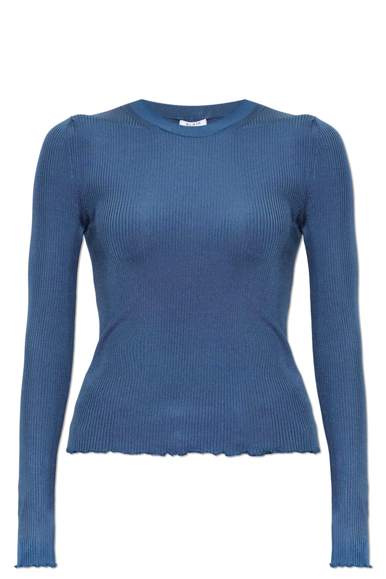 Alaïa Jedwabny Top, Kobiety, Niebieski
