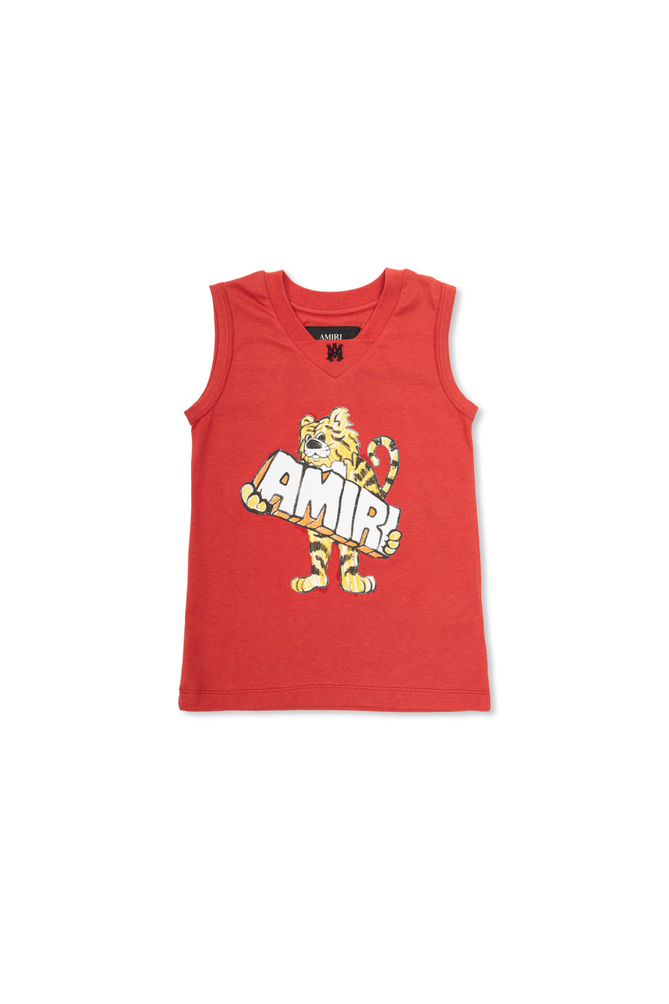 Amiri Kids T-shirt Z Kolorowym Nadrukiem, Unisex, Czerwony