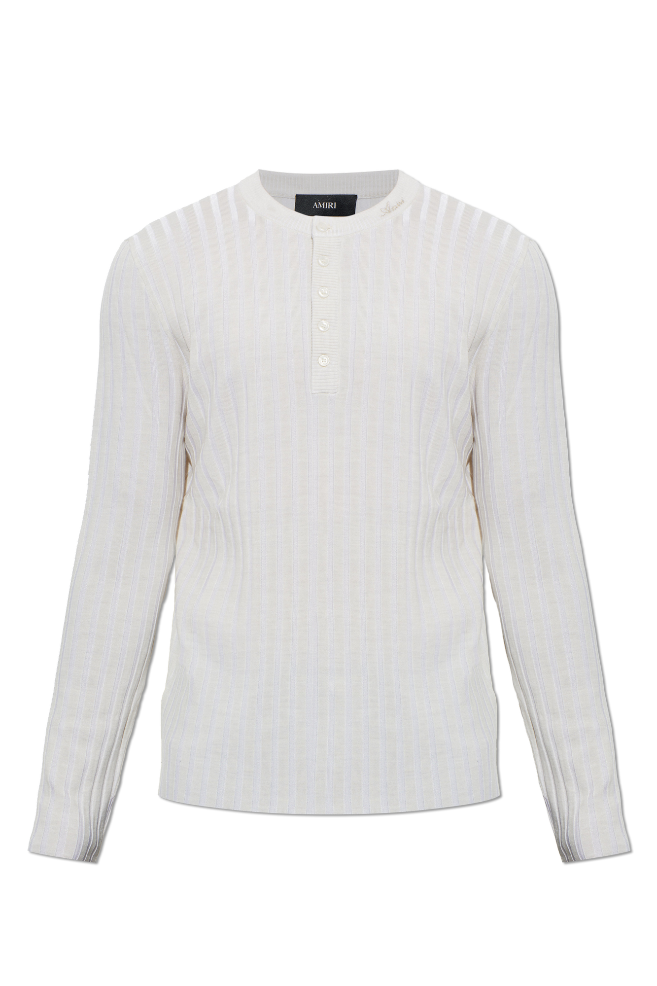 Amiri Sweter Z Wyszytym Logo, Mężczyźni, Kremowy