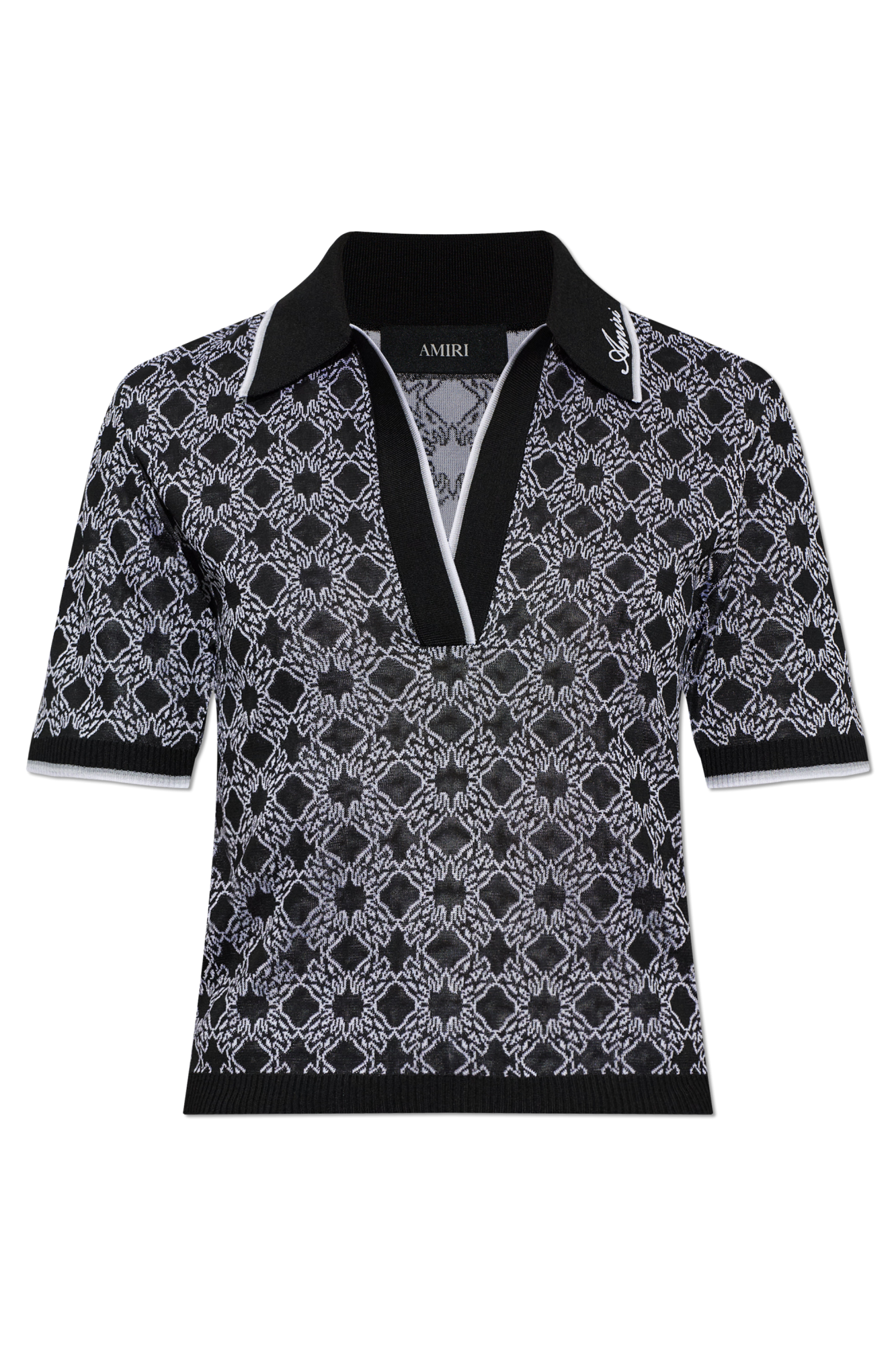 Amiri Polo Z Logo, Kobiety, Czarny