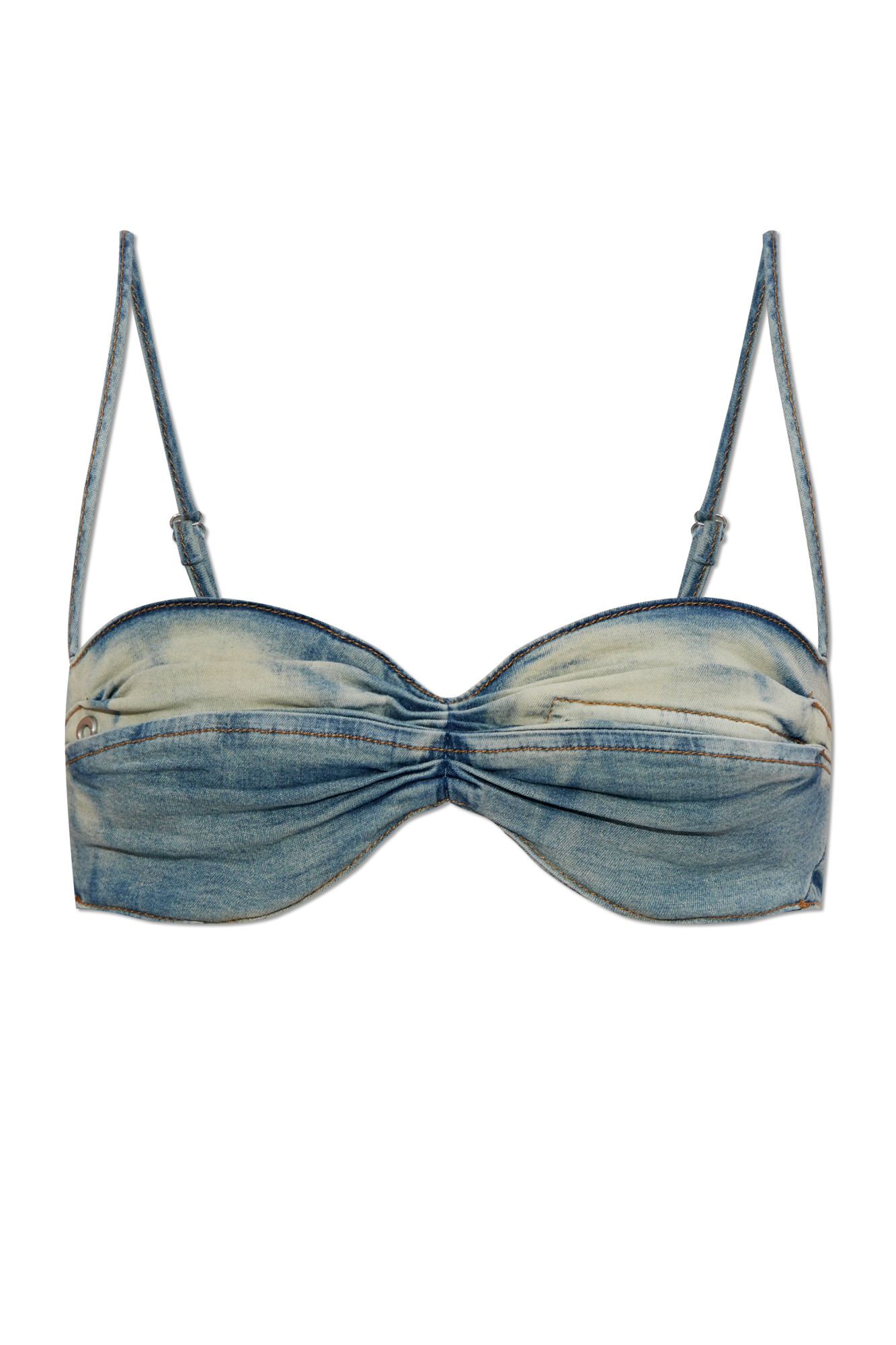 Diesel Jeansowy Top `DE-OUCHY-S`, Kobiety, Niebieski