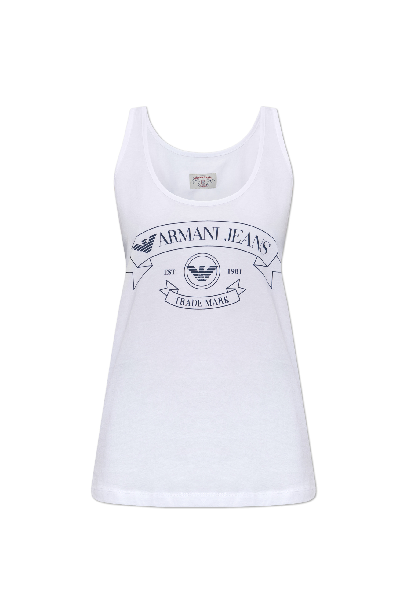 Emporio Armani Top Z Nadrukiem, Kobiety, Biały