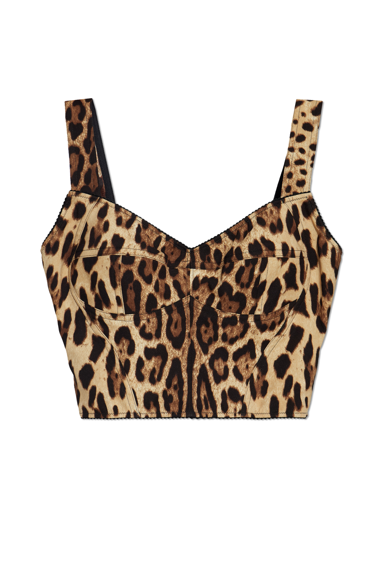 Dolce & Gabbana Top Z Motywem Zwierzęcym, Kobiety, Beżowy