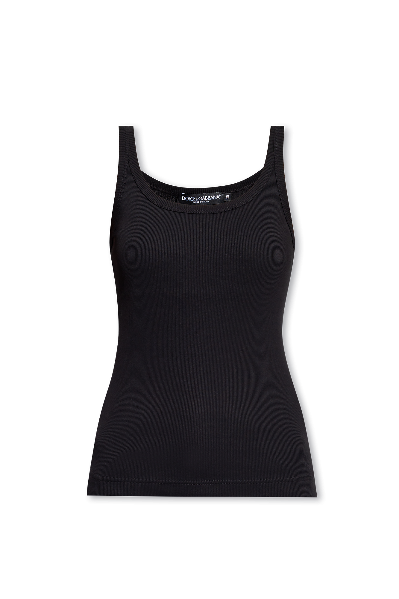 Dolce & Gabbana Prążkowany Top, Kobiety, Czarny