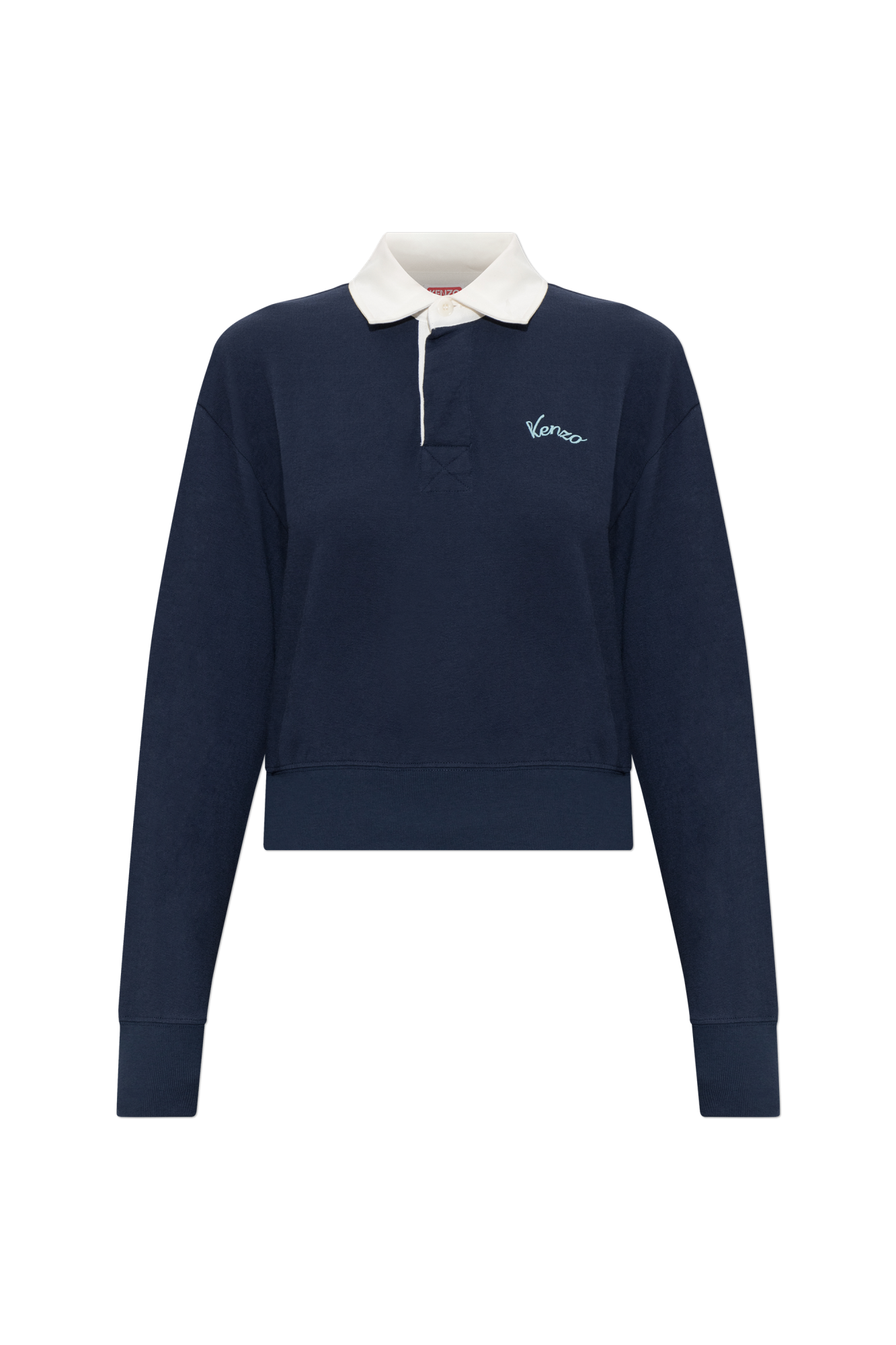 Kenzo Polo Z Długimi Rękawami, Kobiety, Granatowy