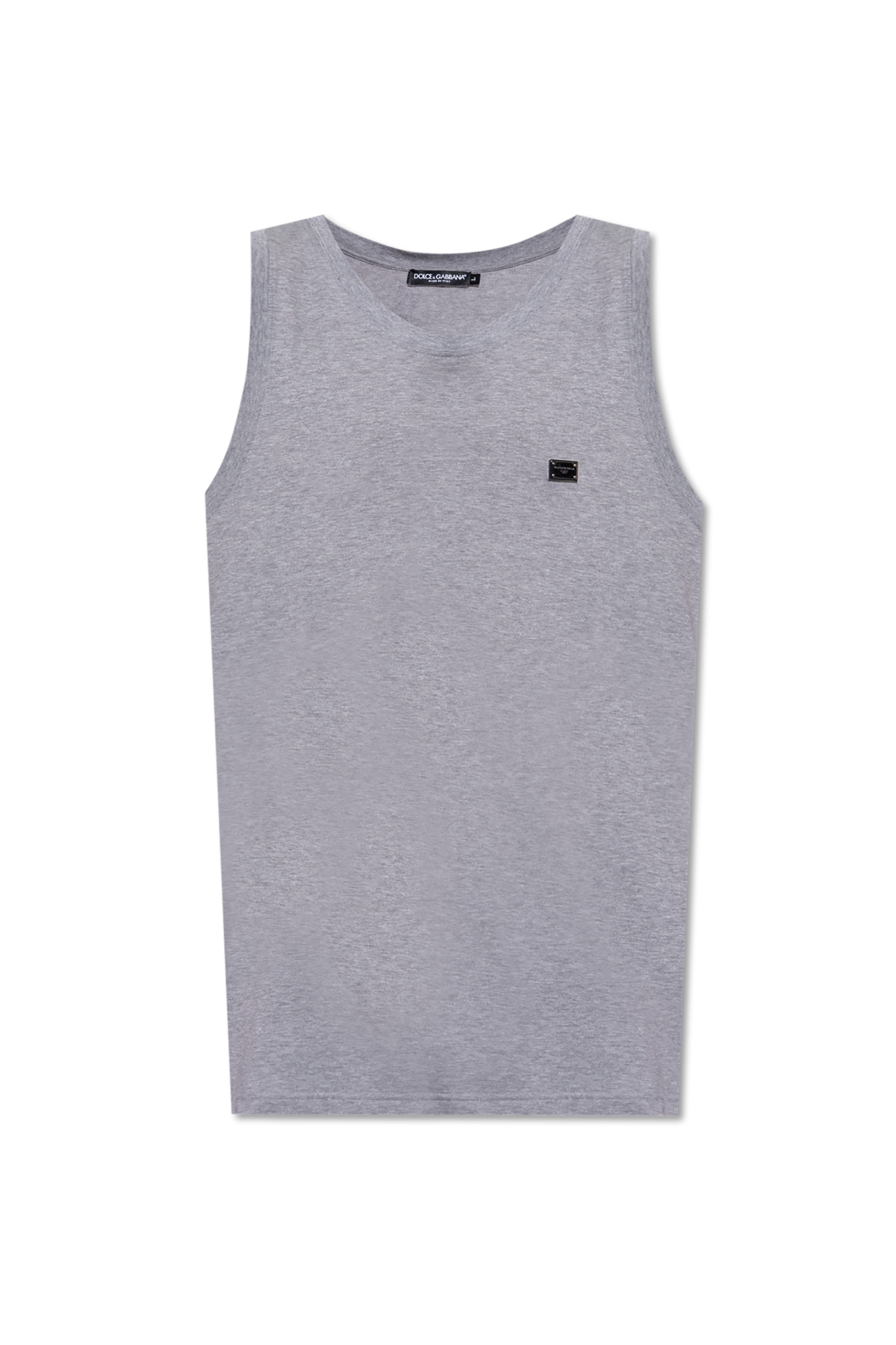 Dolce & Gabbana T-shirt Bez Rękawów, Mężczyźni, Szary