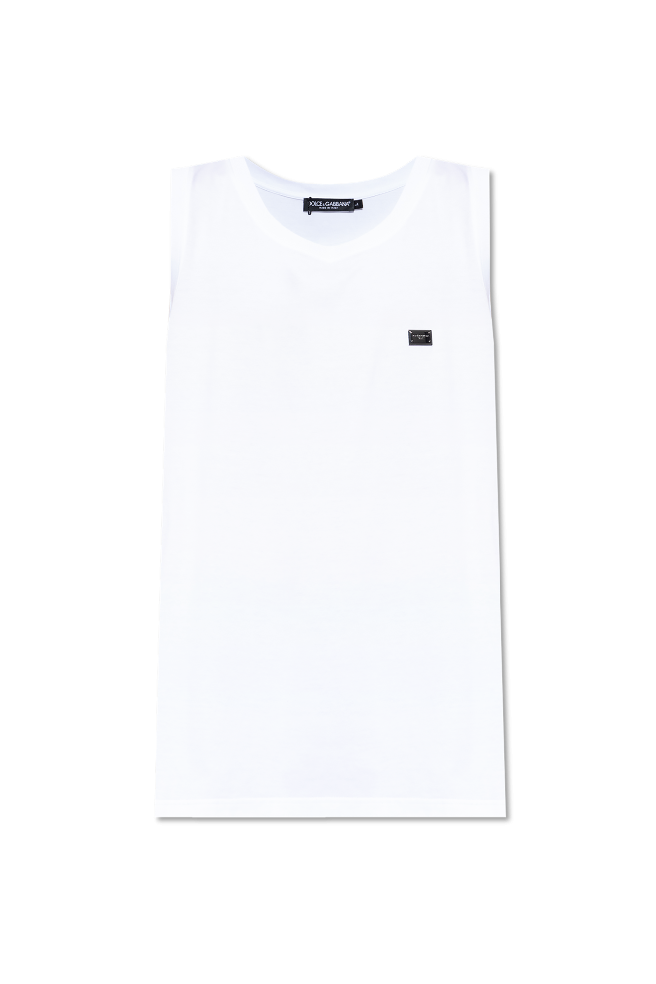 Dolce & Gabbana T-shirt Bez Rękawów, Mężczyźni, Biały