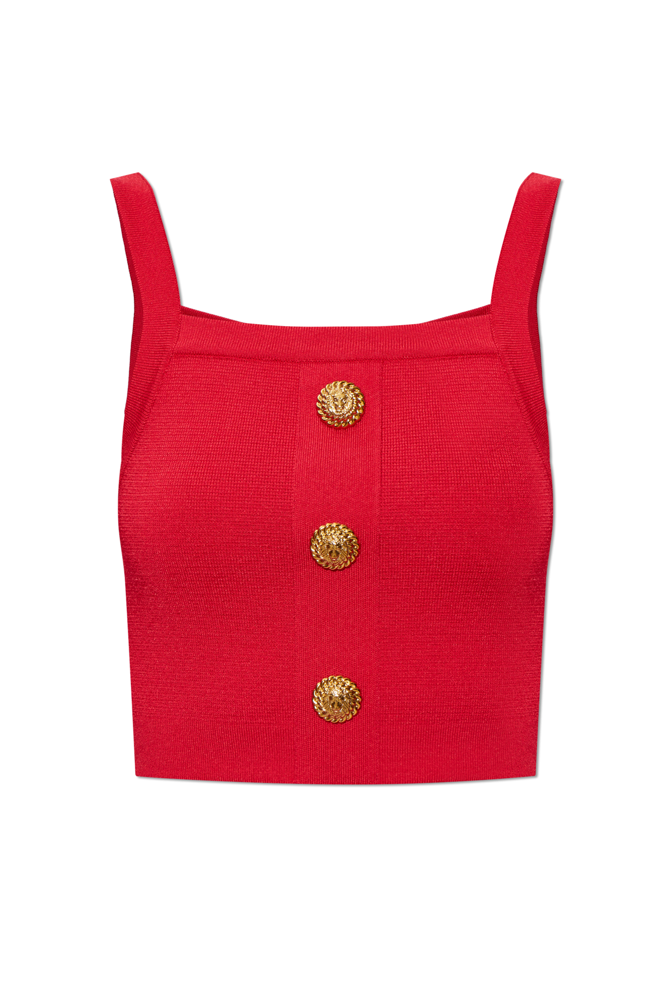Balmain Krótki Top Z Odkrytymi Ramionami, Kobiety, Czerwony