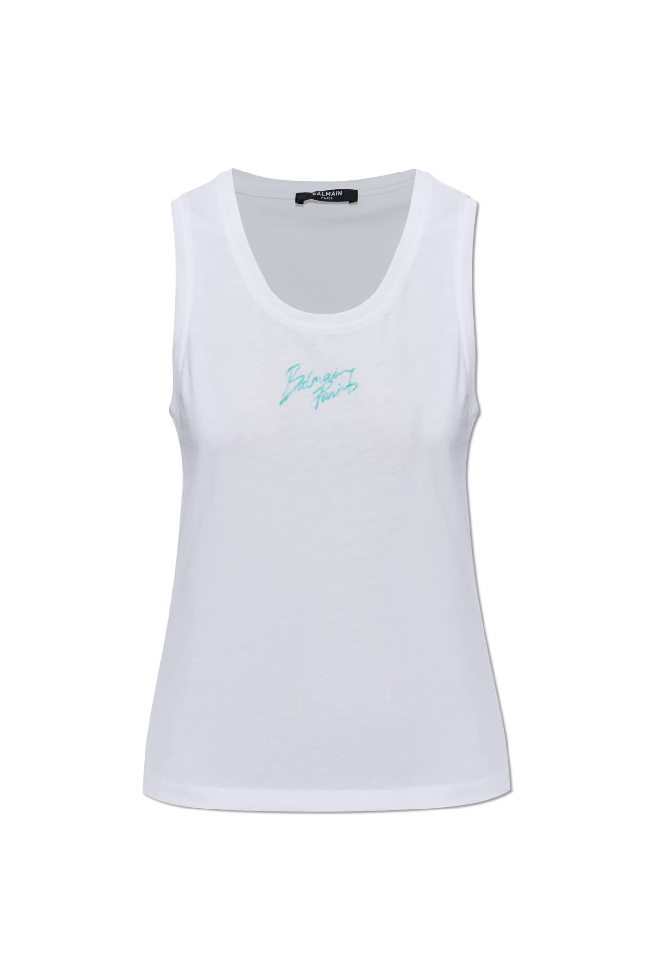 Balmain Top Bez Rękawów, Kobiety, Biały