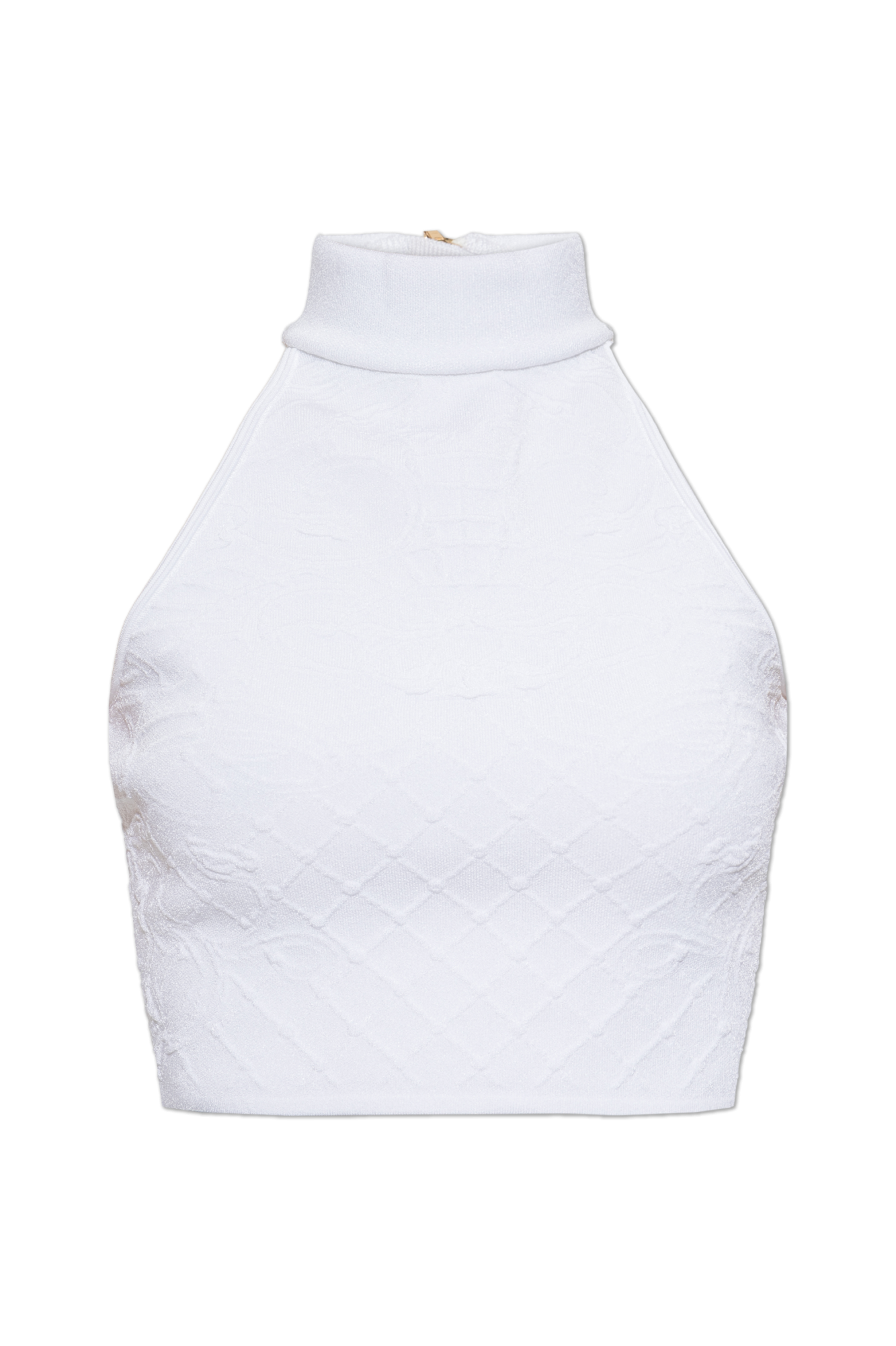 Balmain Top Ze Stójką, Kobiety, Biały