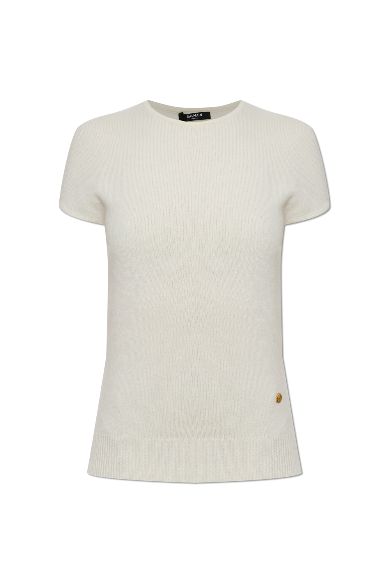 Balmain Top Z Aplikacją Logo, Kobiety, Kremowy