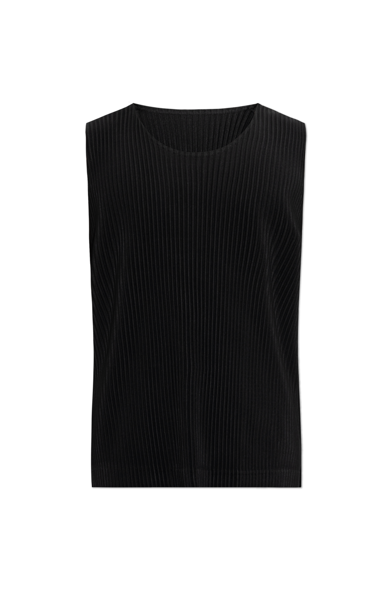 Homme Plissé Issey Miyake Plisowany Top Bez Rękawów, Mężczyźni, Czarny