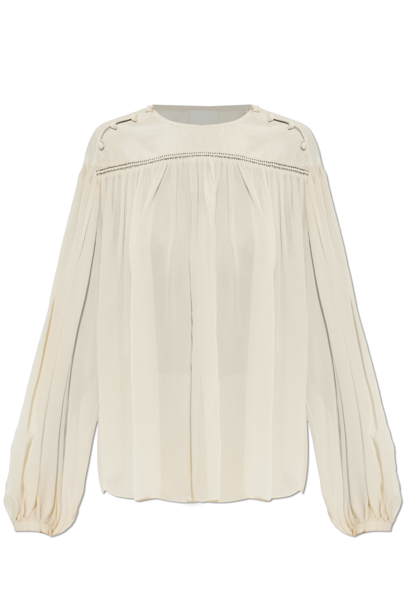 Isabel Marant Jedwabny Top `Nuna`, Kobiety, Kremowy