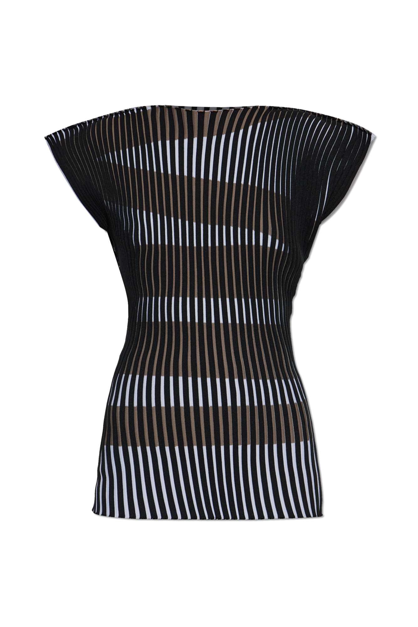 Issey Miyake Plisowany Top, Kobiety, Czarny